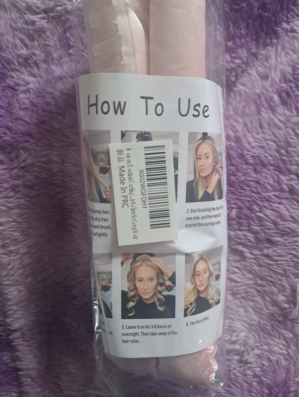Pink Heatless Hair Rollers